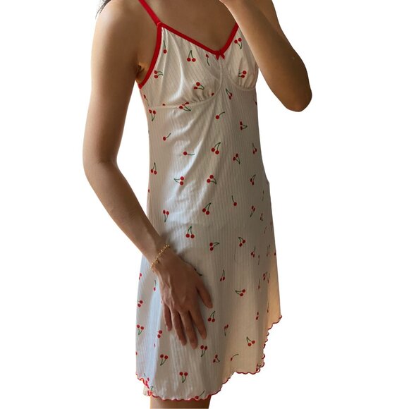 Coquette/Babydoll Cherry Print Slip Dress - Picture 5 of 6